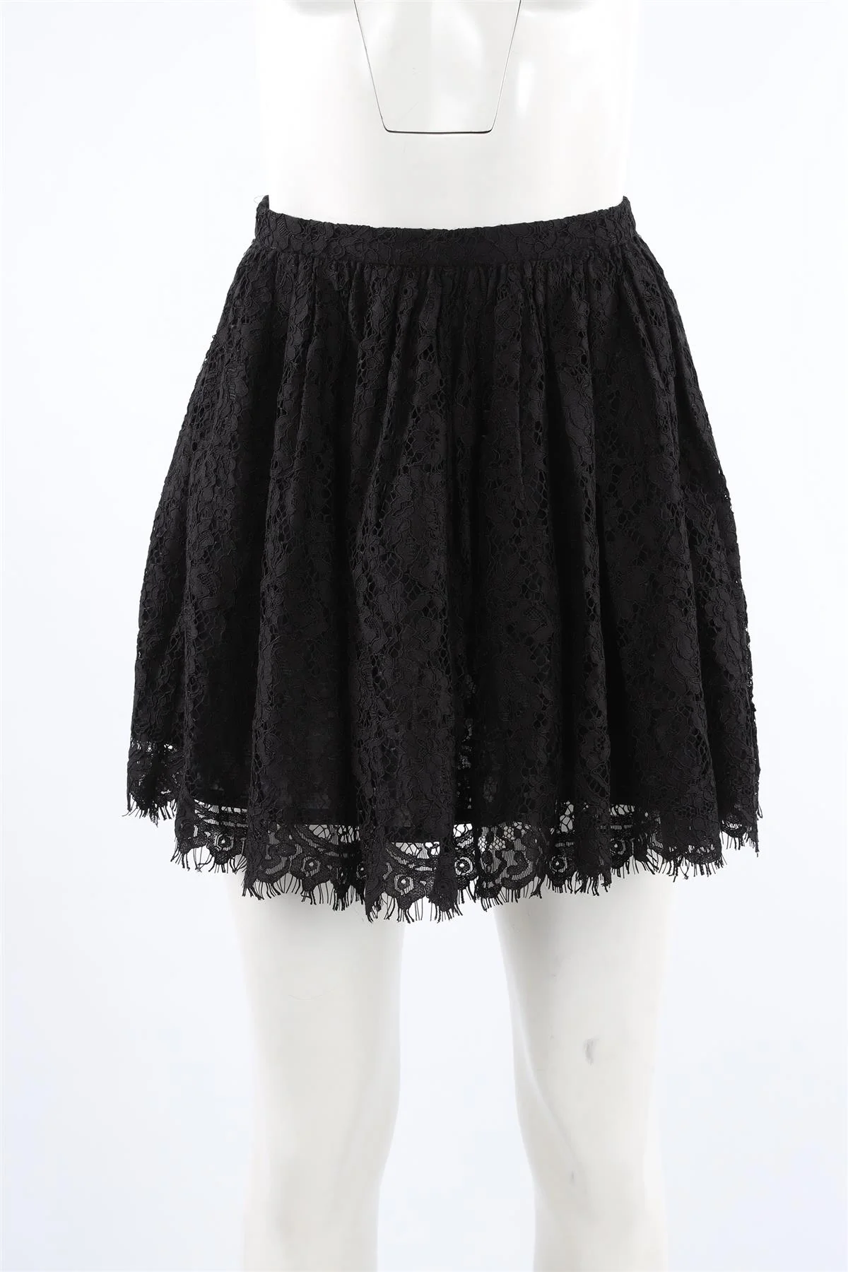 IRO BLACK LACE MINI SKIRT FR 34 UK 6 - Image 2