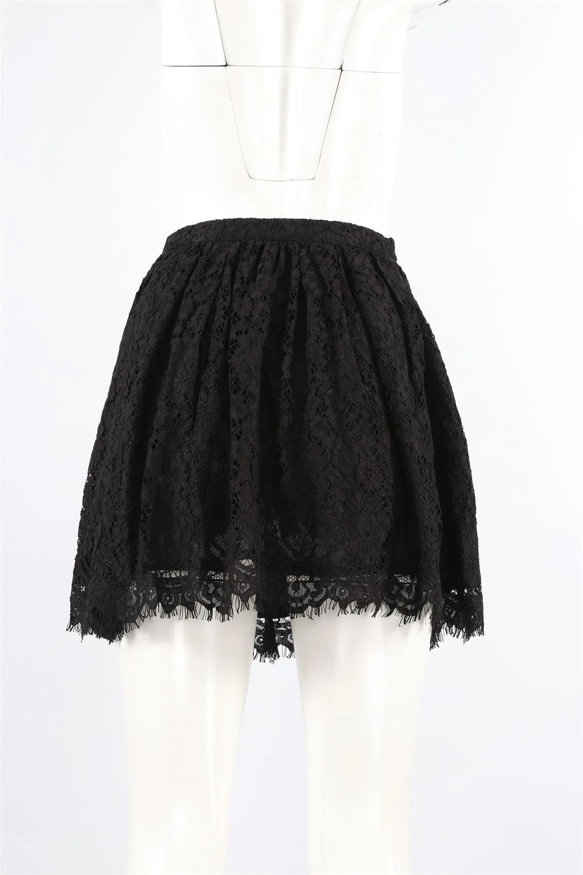 IRO BLACK LACE MINI SKIRT FR 34 UK 6 - Image 4