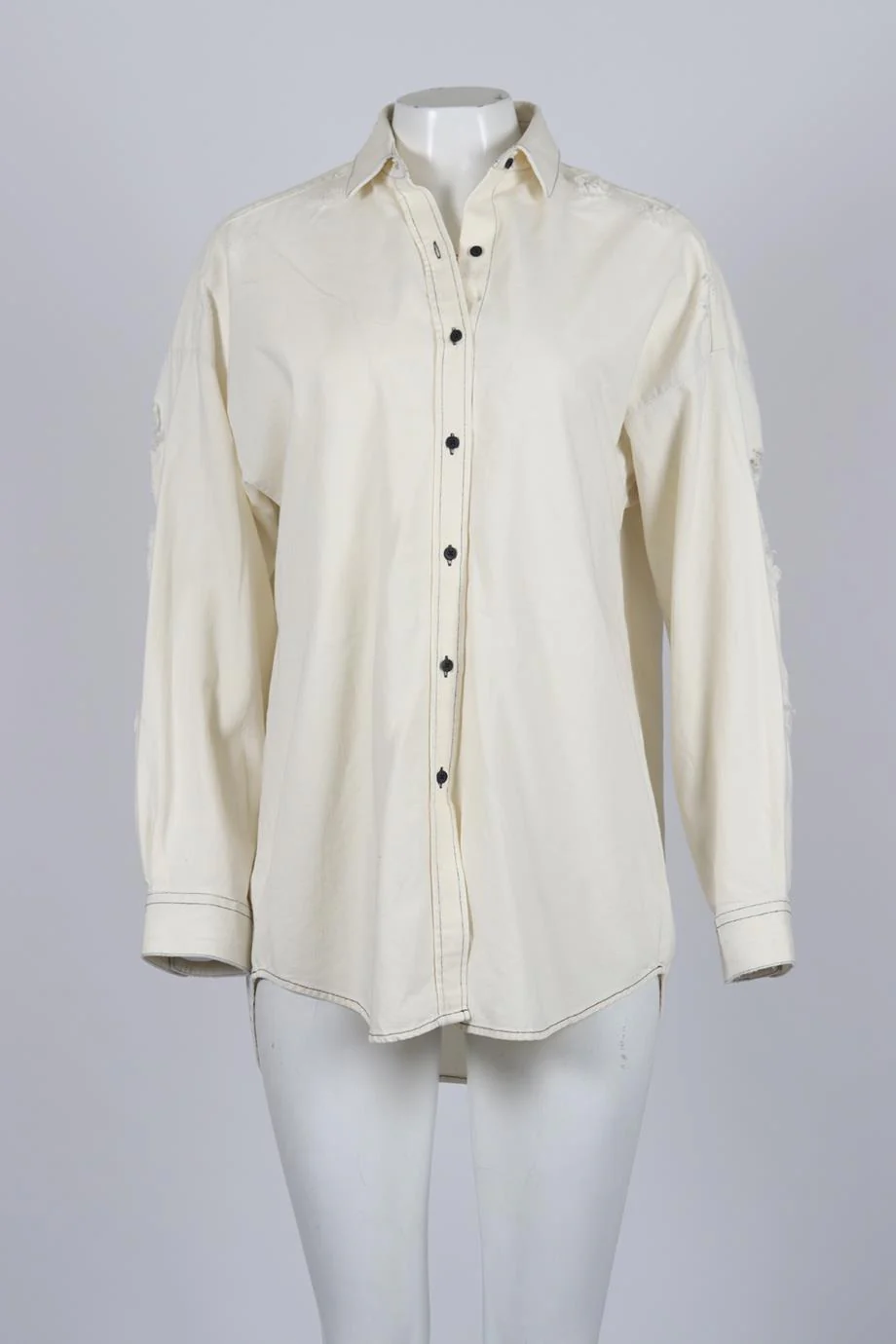 IRO JEANS COTTON SHIRT FR 34 UK 6 - Image 2