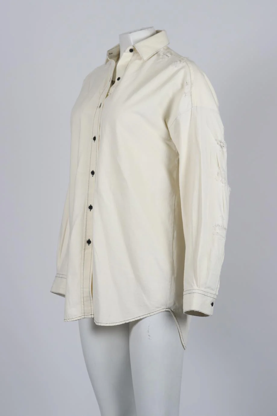 IRO JEANS COTTON SHIRT FR 34 UK 6 - Image 3