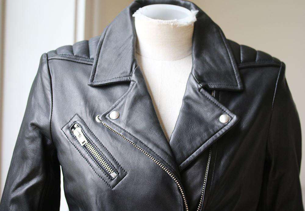 IRO JONE LEATHER MOTO JACKET FR 38 UK 10 - Image 3