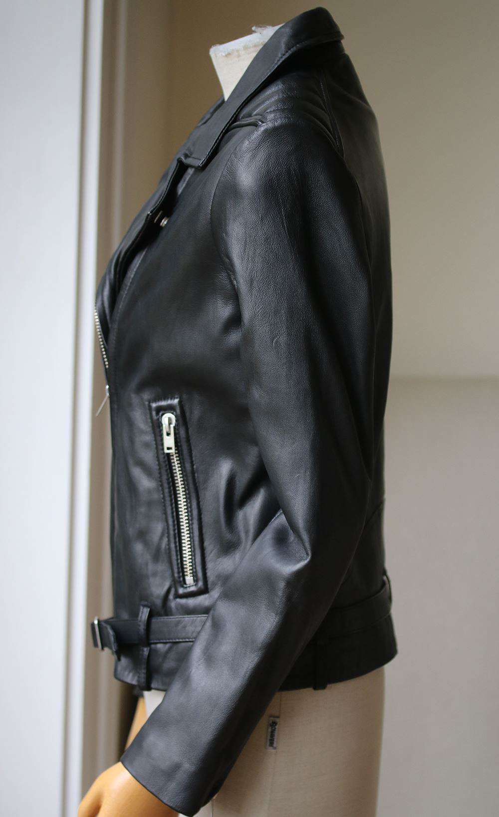 IRO JONE LEATHER MOTO JACKET FR 38 UK 10 - Image 4