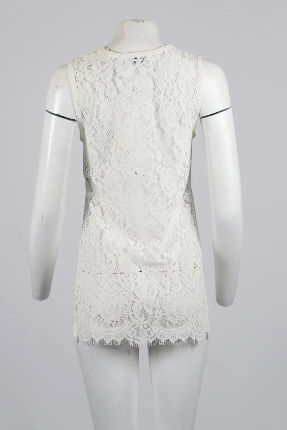 IRO LACE COTTON BLEND TOP FR 36 UK 8 - Image 4