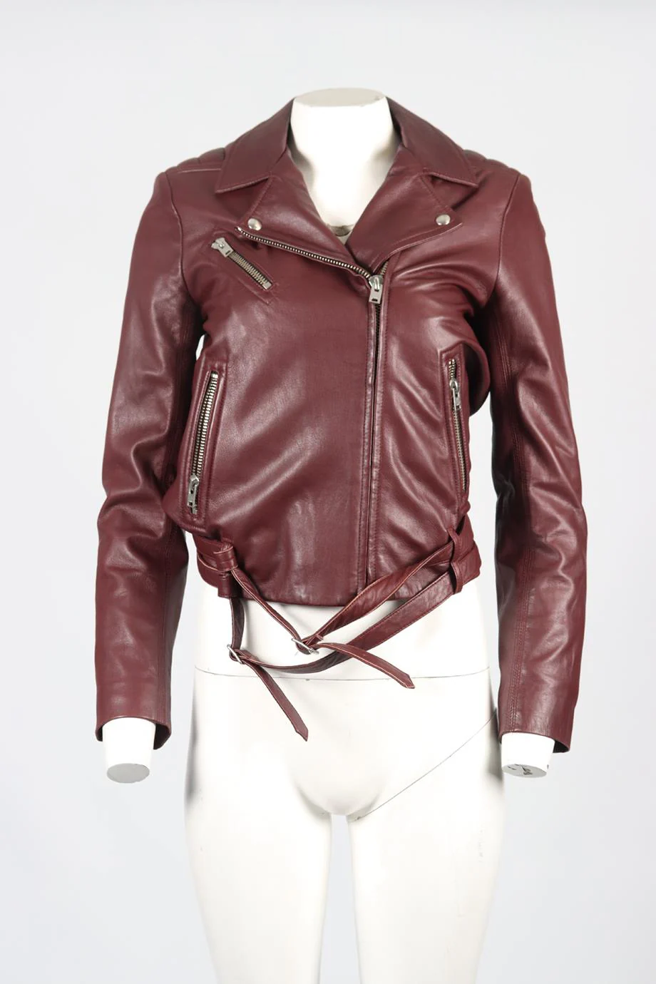 IRO LEATHER BIKER JACKET FR 38 UK 10 - Image 2