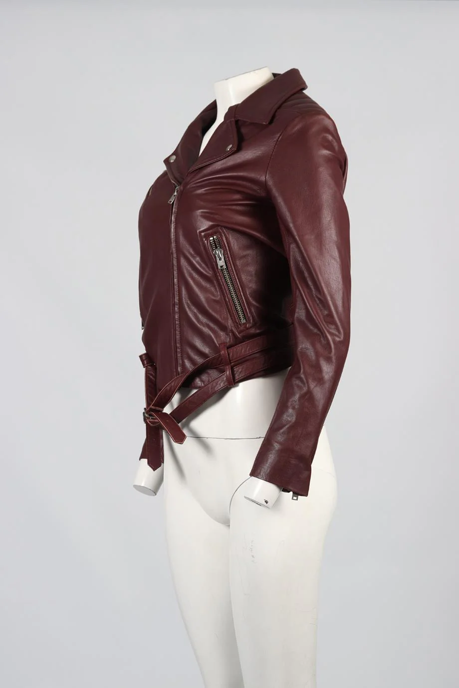 IRO LEATHER BIKER JACKET FR 38 UK 10 - Image 3