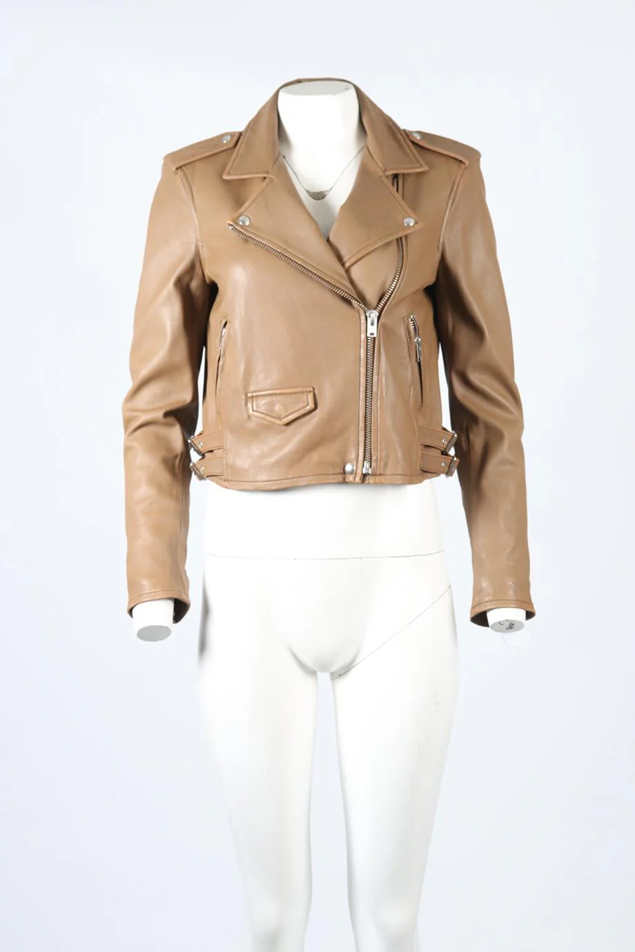 IRO LEATHER BIKER JACKET FR 42 UK 14 - Image 2
