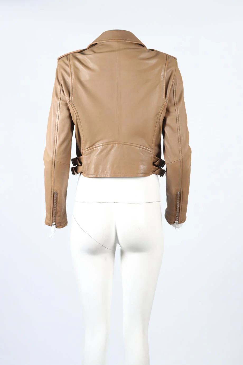 IRO LEATHER BIKER JACKET FR 42 UK 14 - Image 4
