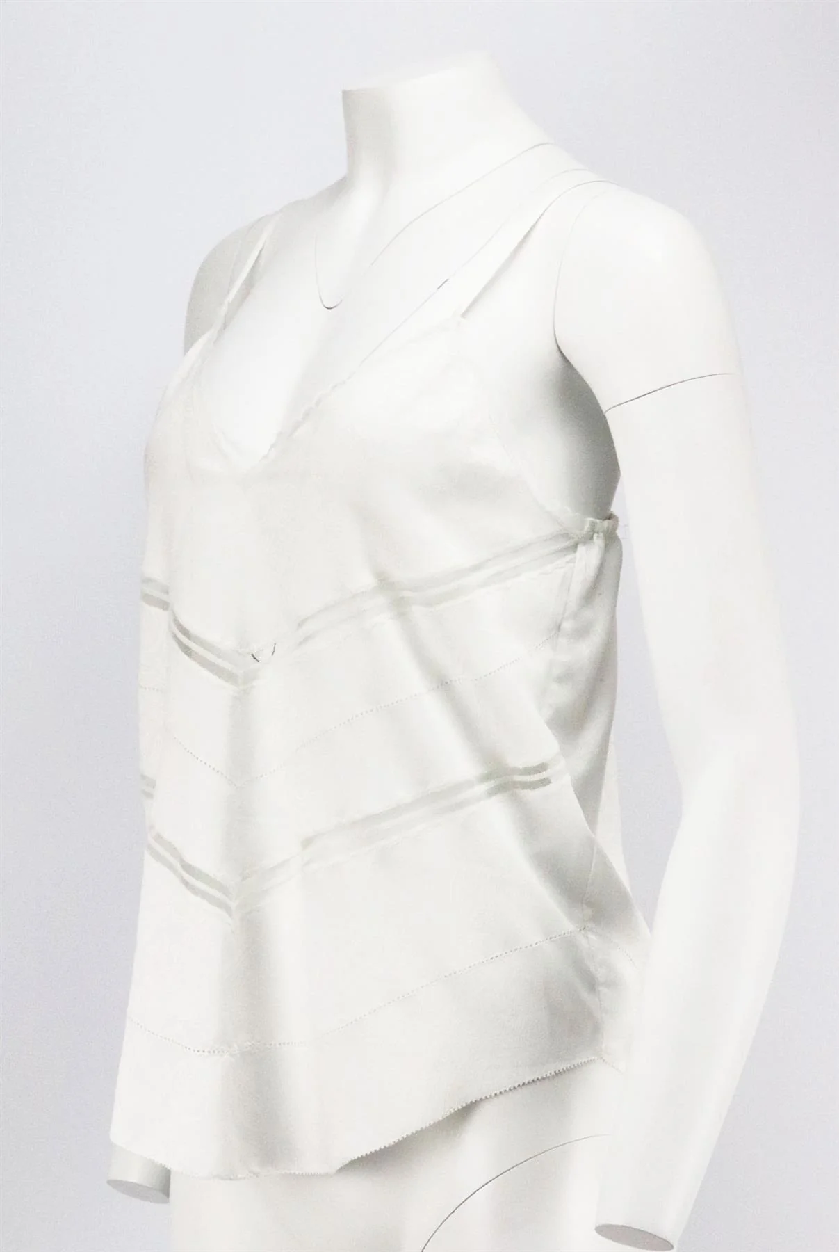 IRO MAISIE LACE TRIMMED SATIN JACQUARD TOP FR 34 UK 6 - Image 3