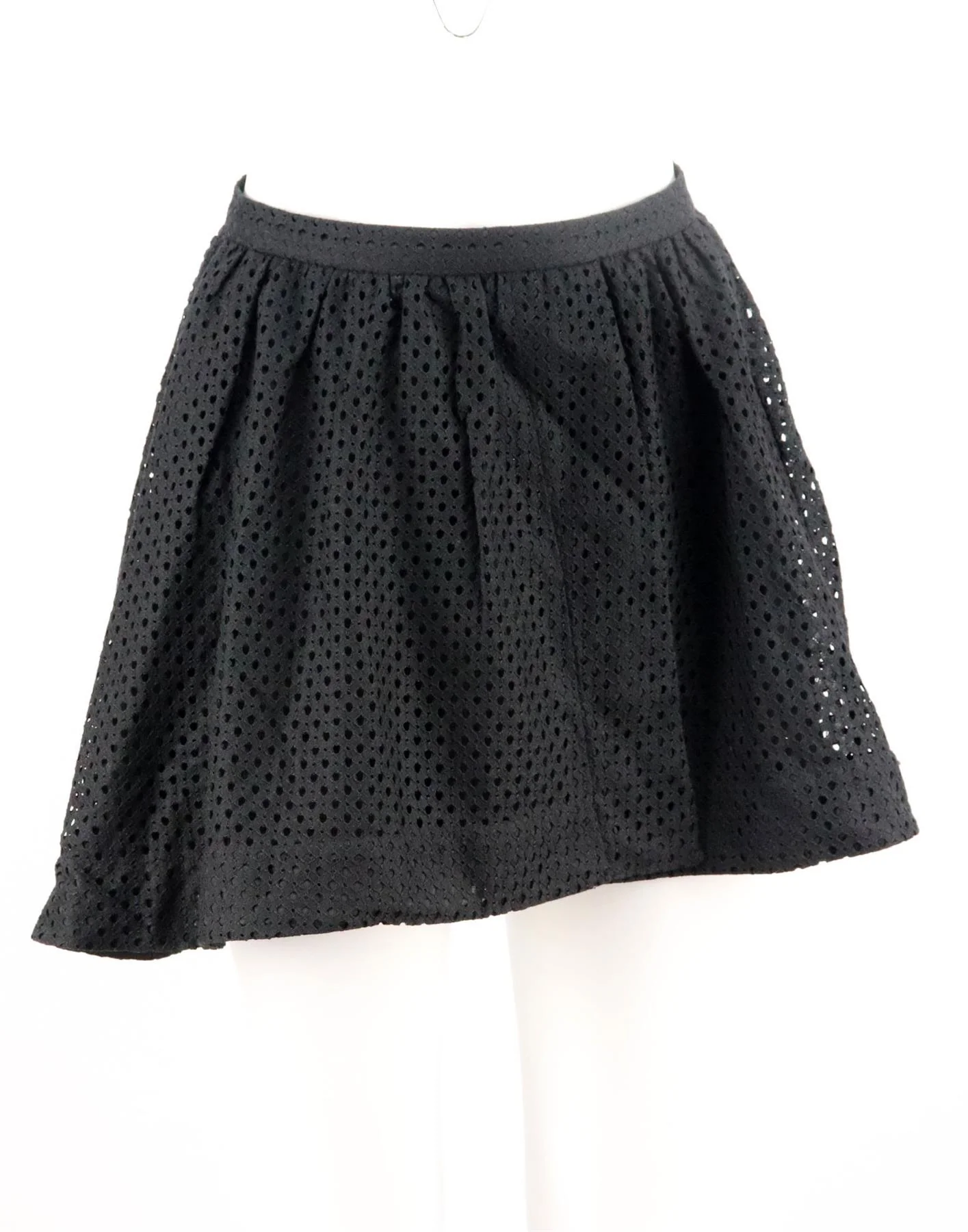 IRO OTILIA WRAP EFFECT PLEATED BRODERIE ANGLAISE MINI SKIRT FR 36 UK 8 - Image 2