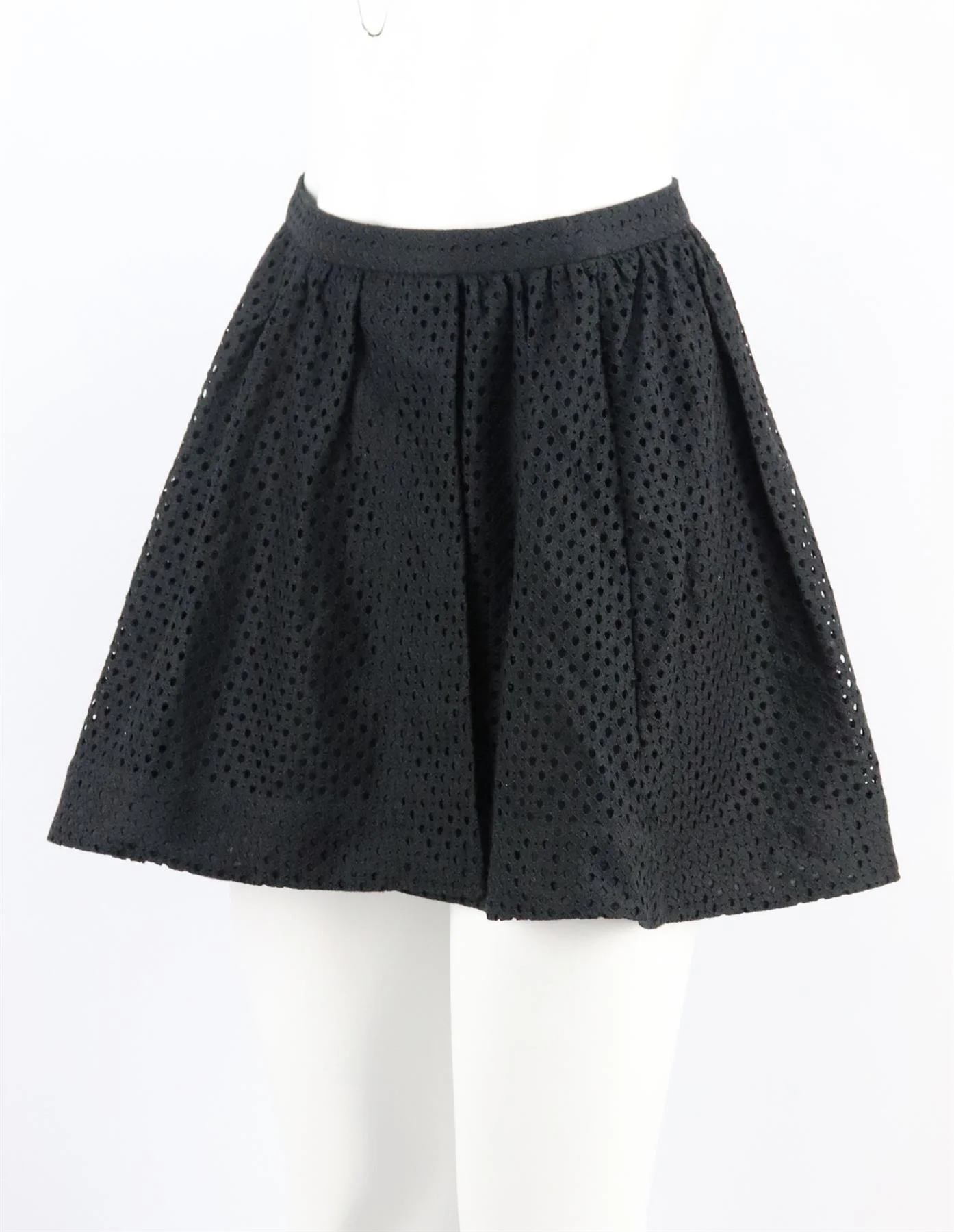 IRO OTILIA WRAP EFFECT PLEATED BRODERIE ANGLAISE MINI SKIRT FR 36 UK 8 - Image 3
