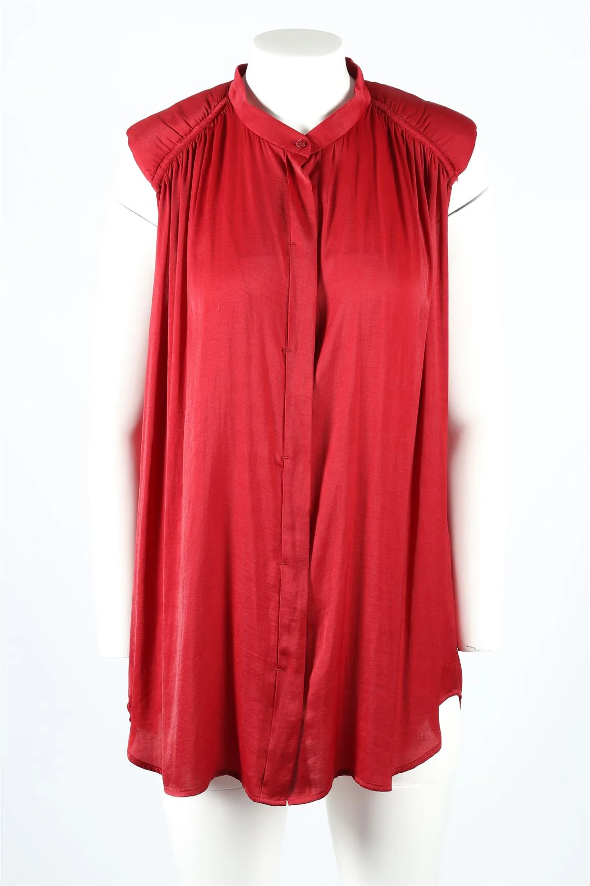 IRO RED SATIN TOP UK 6 - Image 2