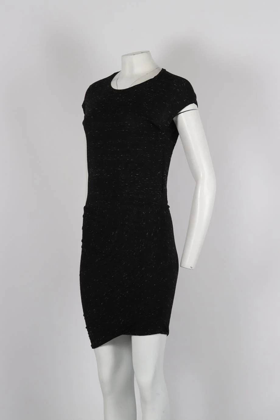 IRO RUCHED COTTON JERSEY MINI DRESS SMALL - Image 3