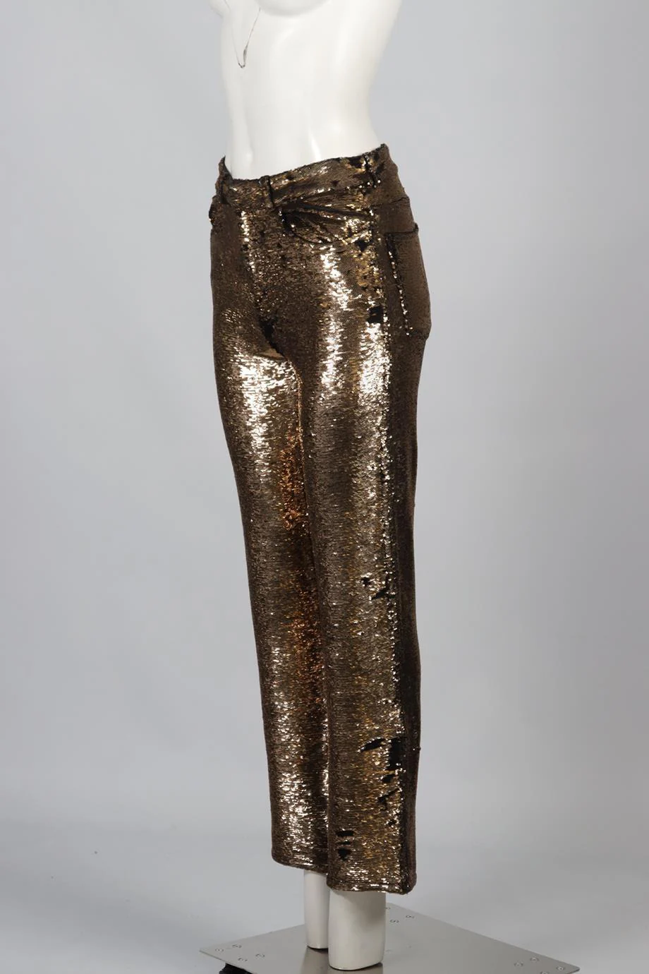 IRO SEQUINNED STRAIGHT LEG PANTS FR 36 UK 8 - Image 3