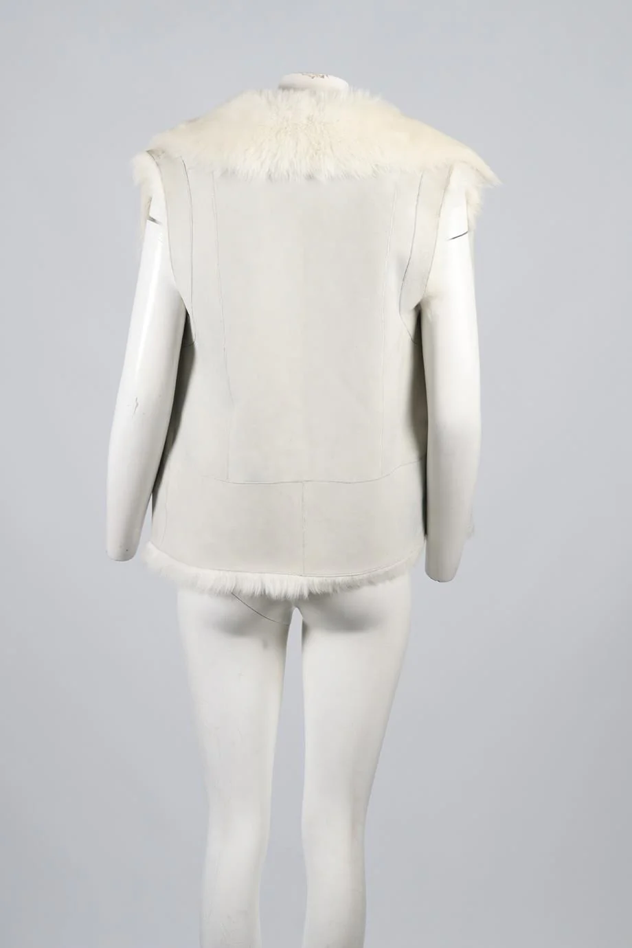 IRO SHEARLING AND SUEDE GILET FR 36 UK 8 - Image 4