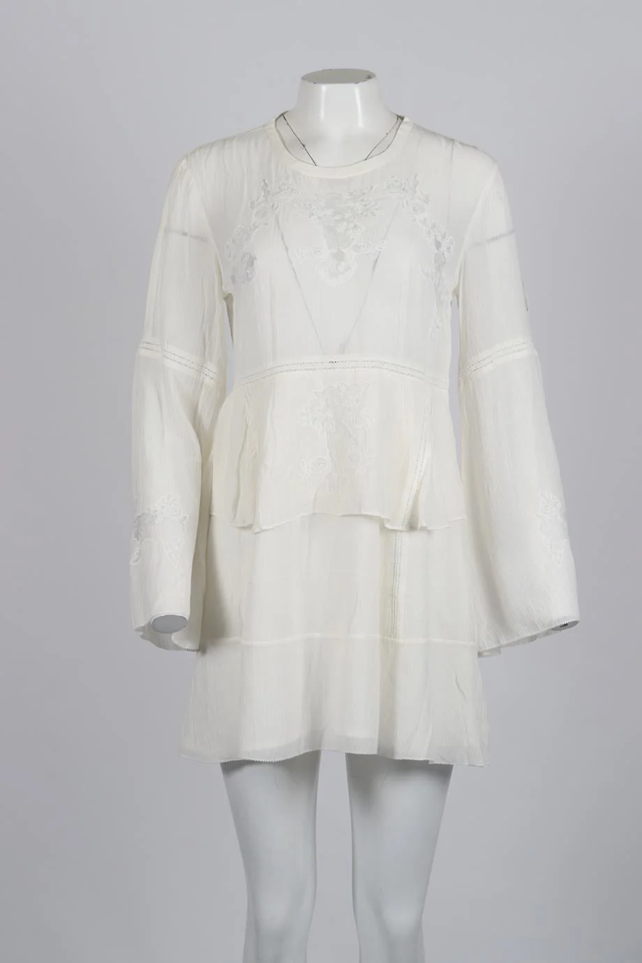 IRO SILK BLEND MINI DRESS FR 36 UK 8 - Image 2