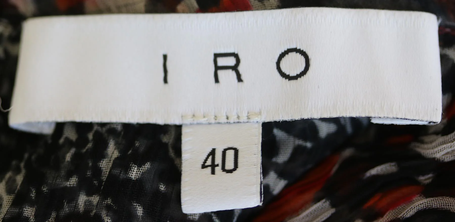 IRO TRILLIE PRINTED CHIFFON MINI DRESS FR 40 UK 12 - Image 5
