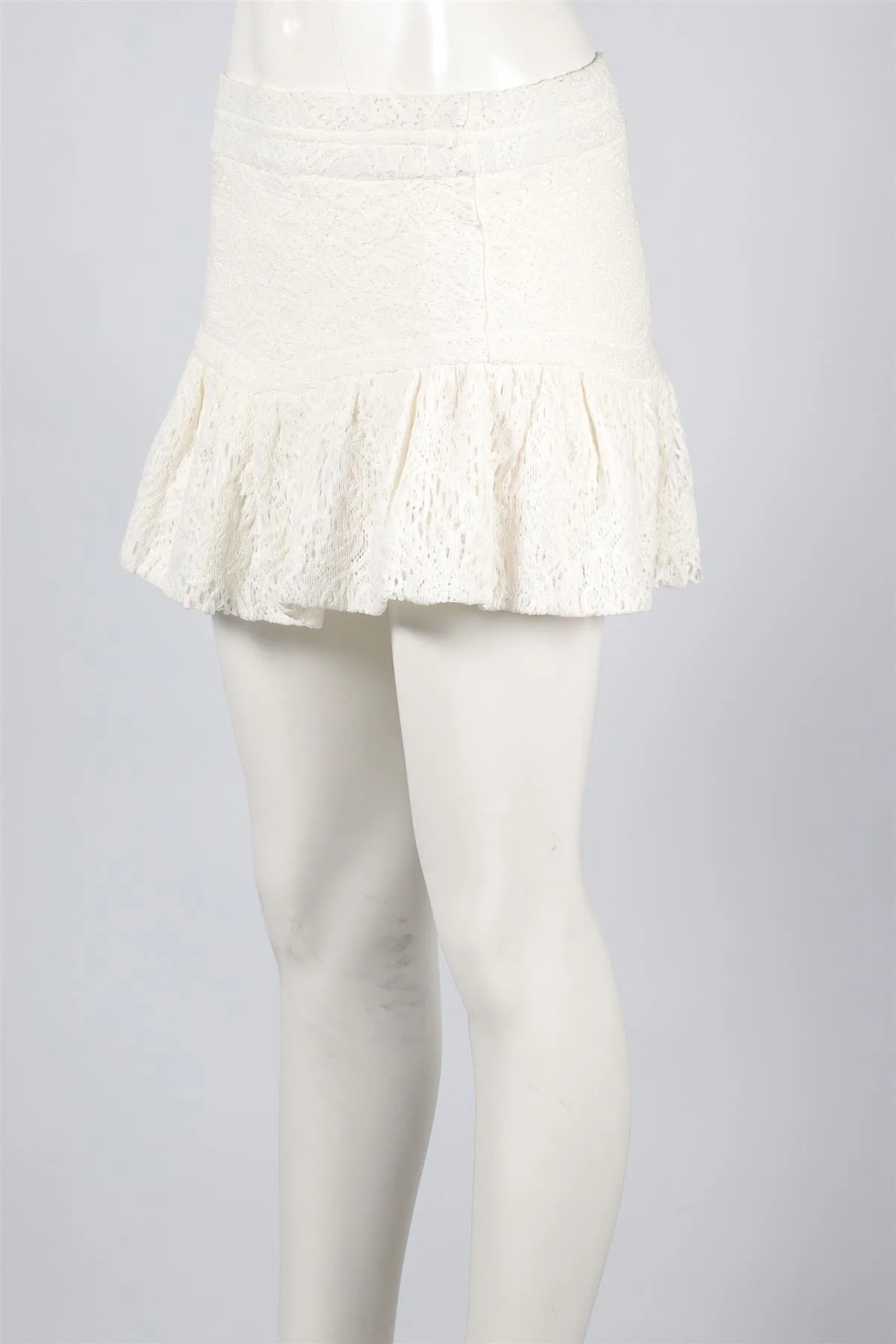 IRO WHITE CROCHET MINI SKIRT FR 36 UK 8 - Image 3