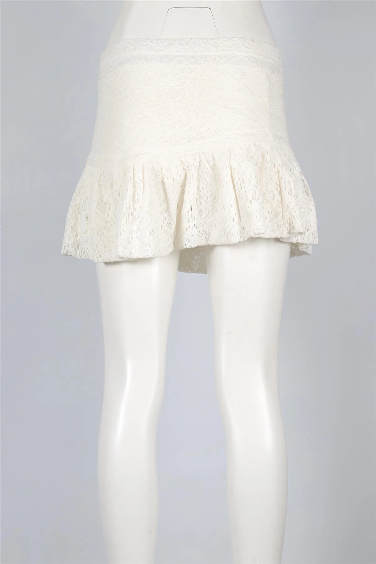 IRO WHITE CROCHET MINI SKIRT FR 36 UK 8 - Image 4