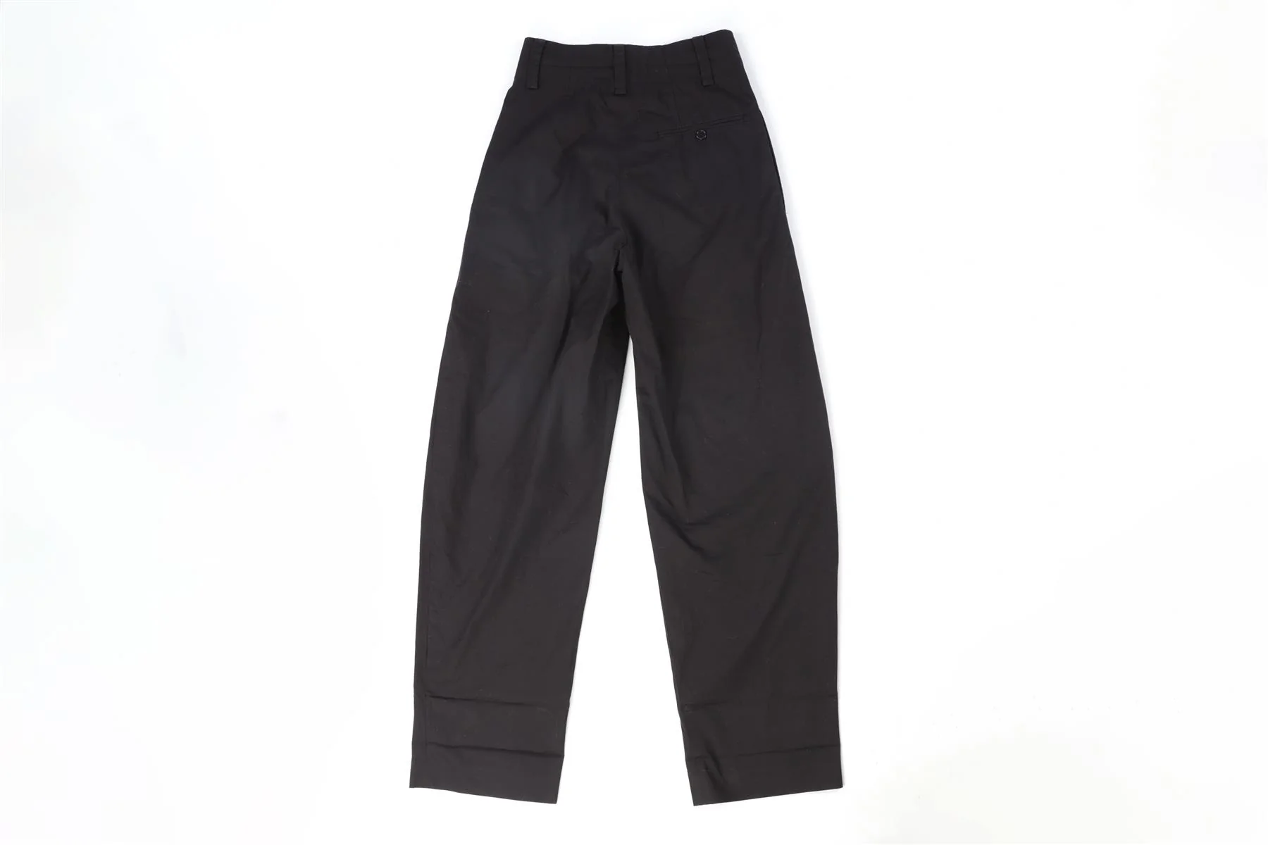 ISABEL ETOILE MARANT BLACK COTTON TAPERED PANTS FR 34 UK 8 - Image 4