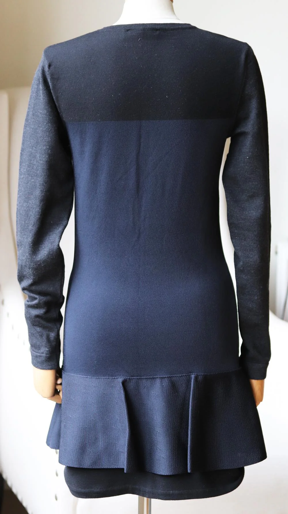 ISABEL MARANT ADAMS WOOL BLEND PEPLUM MINI DRESS FR 40 UK 12 - Image 4