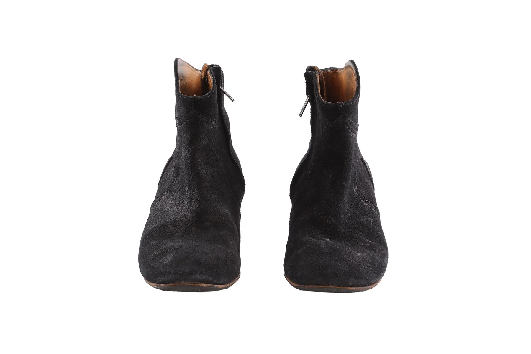 ISABEL MARANT BLACK DICKER SUEDE ANKLE BOOTS EU 38 - Image 3