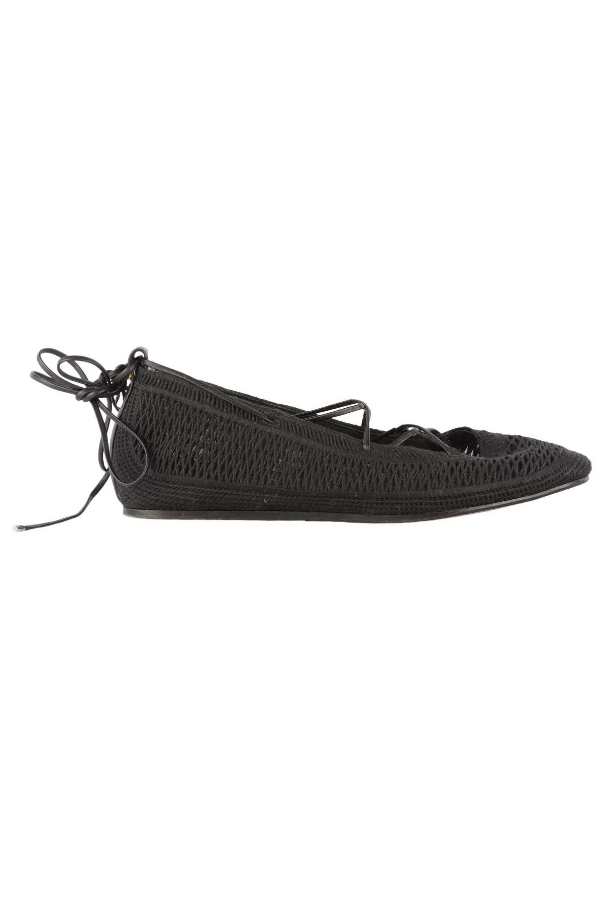 ISABEL MARANT BLACK FABRIC BALLET FLATS EU 41 UK 8 US 11