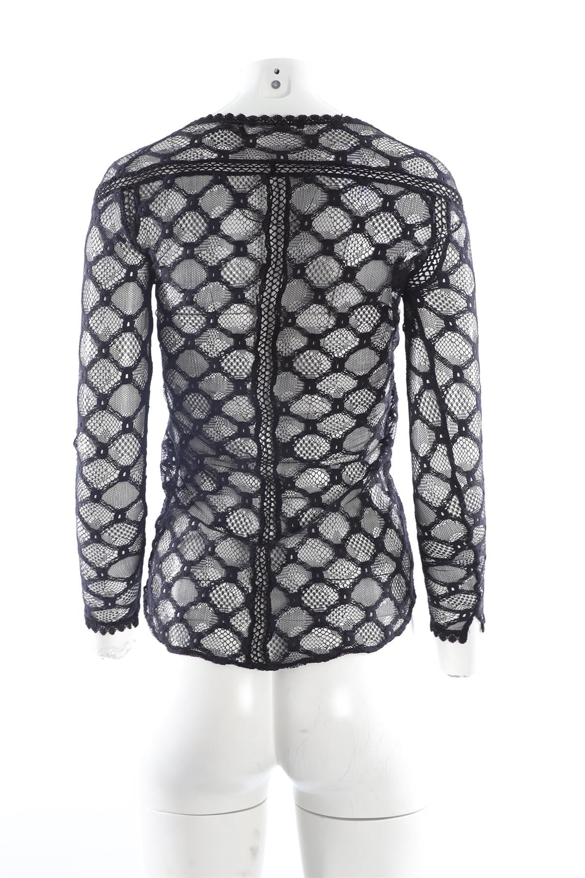 ISABEL MARANT BLACK LACE TOP FR 36 UK 8 - Image 4