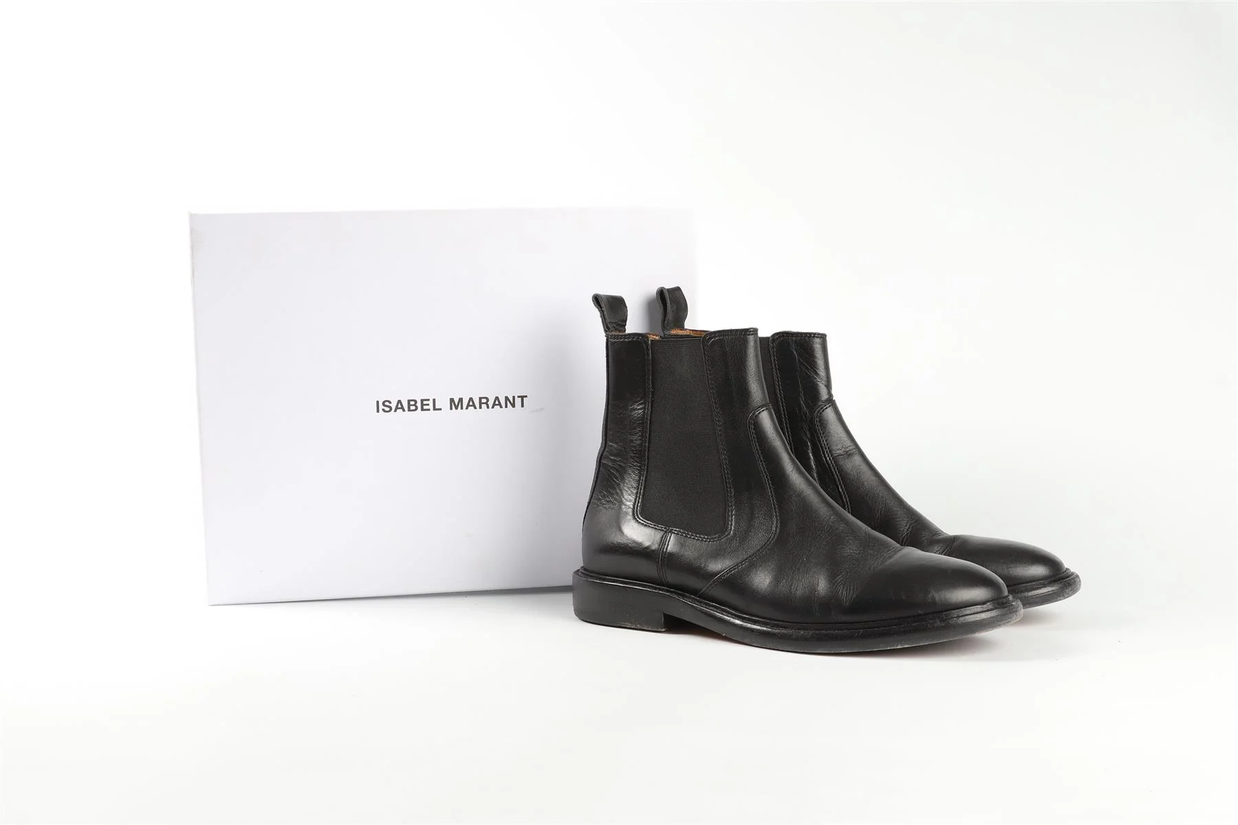 ISABEL MARANT BLACK LEATHER ANKLE BOOTS EU 38 UK 5 US 8 - Image 7