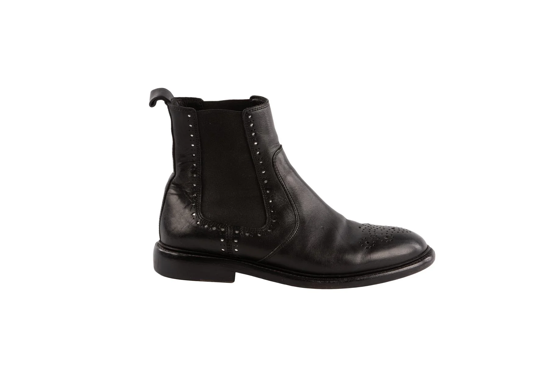 ISABEL MARANT BLACK LEATHER ANKLE BOOTS EU 39 - Image 2