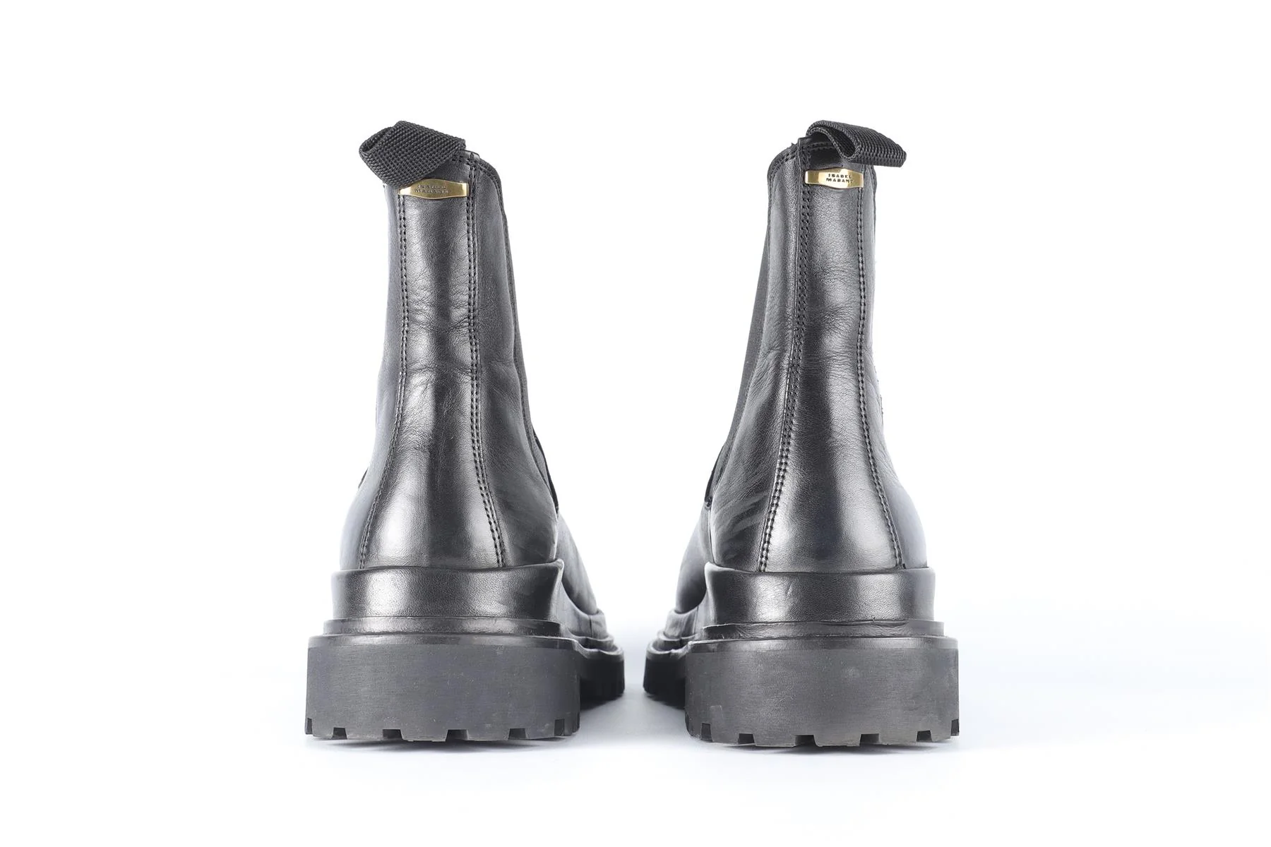 ISABEL MARANT BLACK LEATHER ANKLE BOOTS EU 39 UK 6 US 9 - Image 5