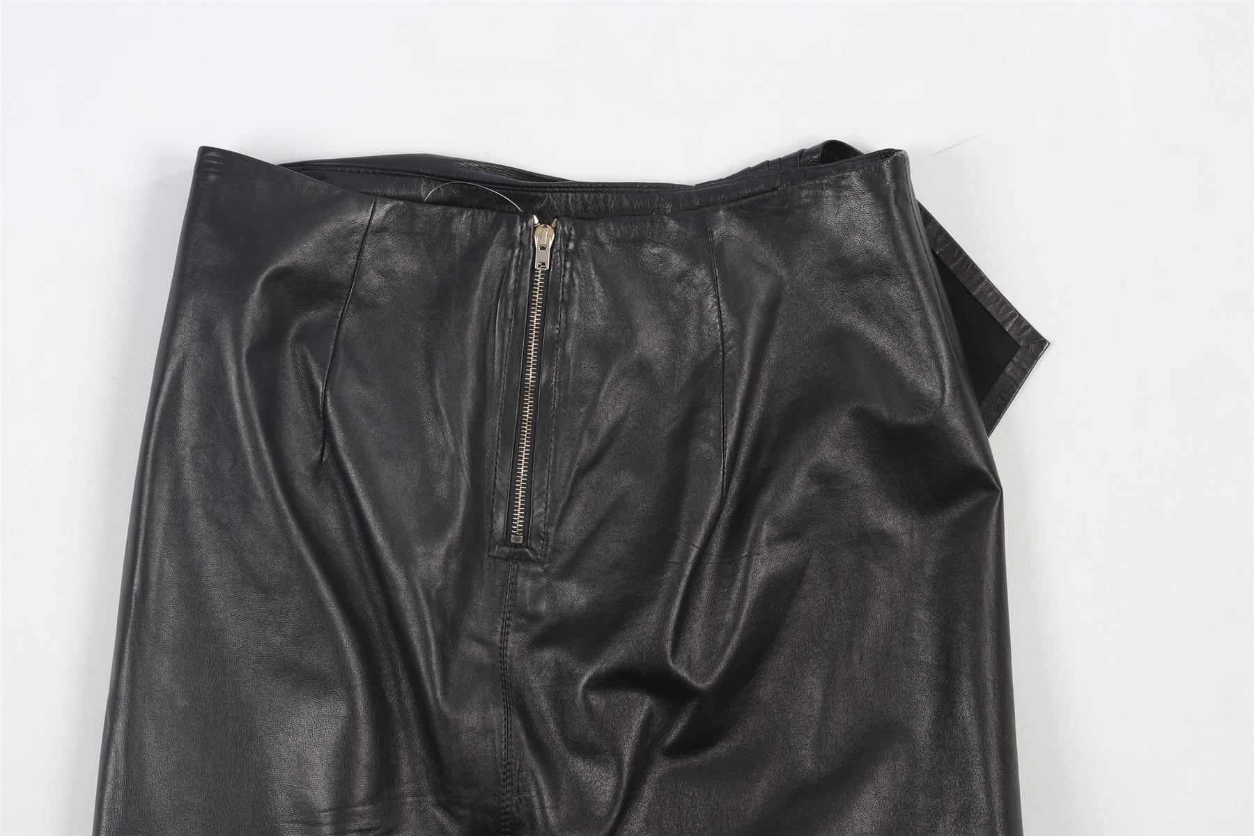 ISABEL MARANT BLACK LEATHER MINI SKIRT FR 32 UK 4 - Image 5