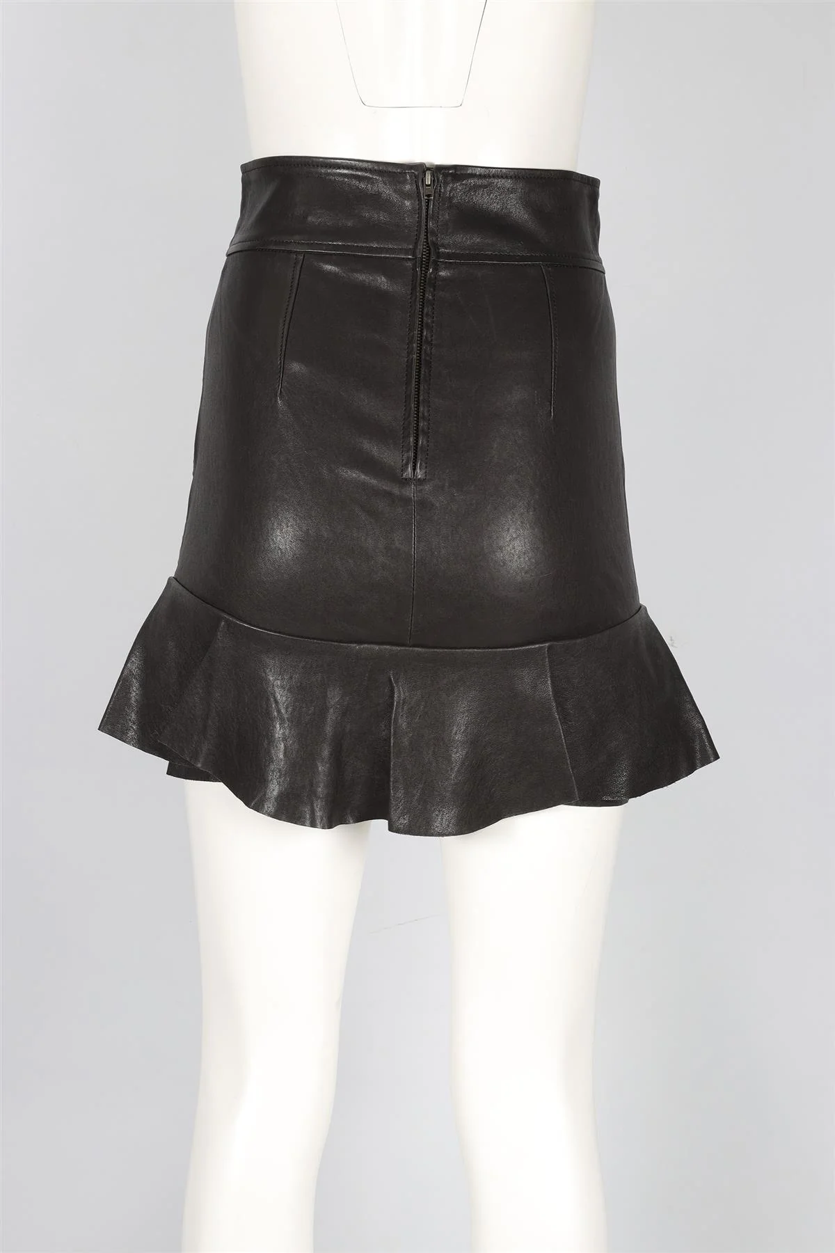 ISABEL MARANT BLACK LEATHER MINI SKIRT FR 36 UK 8 - Image 4