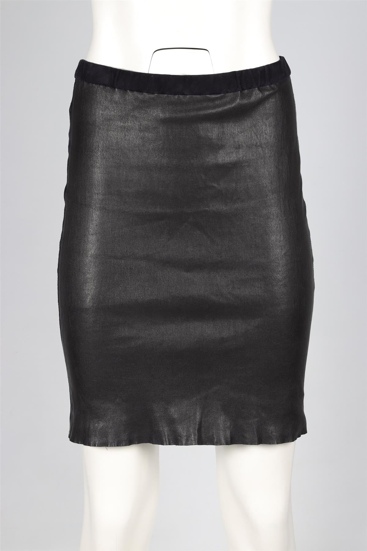 ISABEL MARANT BLACK LEATHER MINI SKIRT FR 36 UK 8 - Image 2