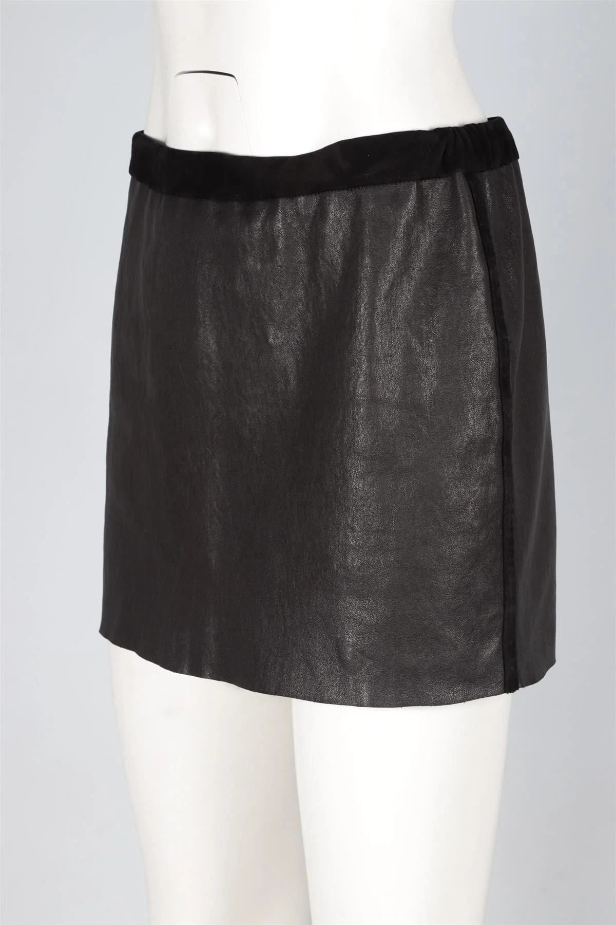 ISABEL MARANT BLACK LEATHER MINI SKIRT FR 40 UK 12 - Image 3