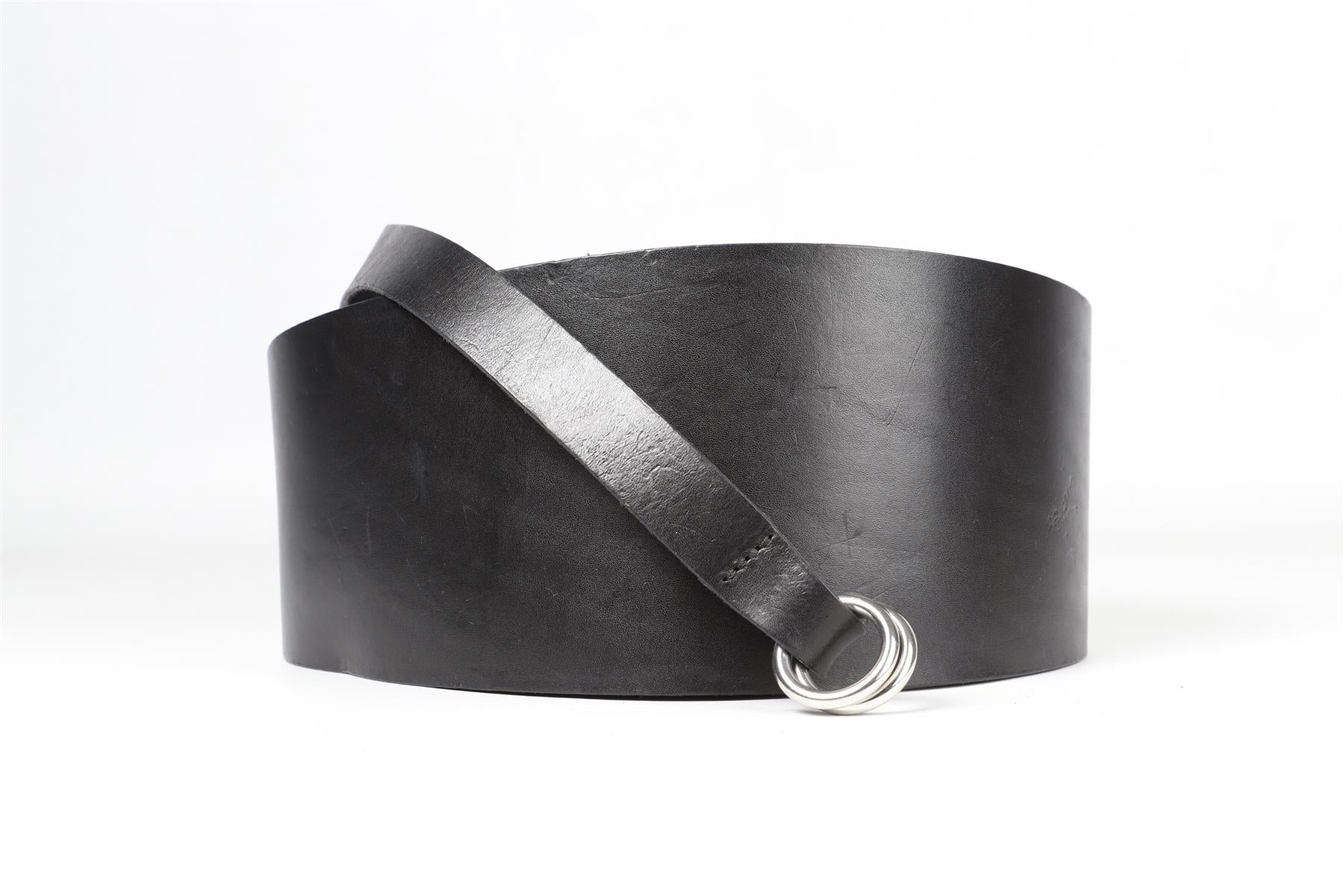 ISABEL MARANT BLACK LEATHER WAIST BELT 66 IN - Image 6