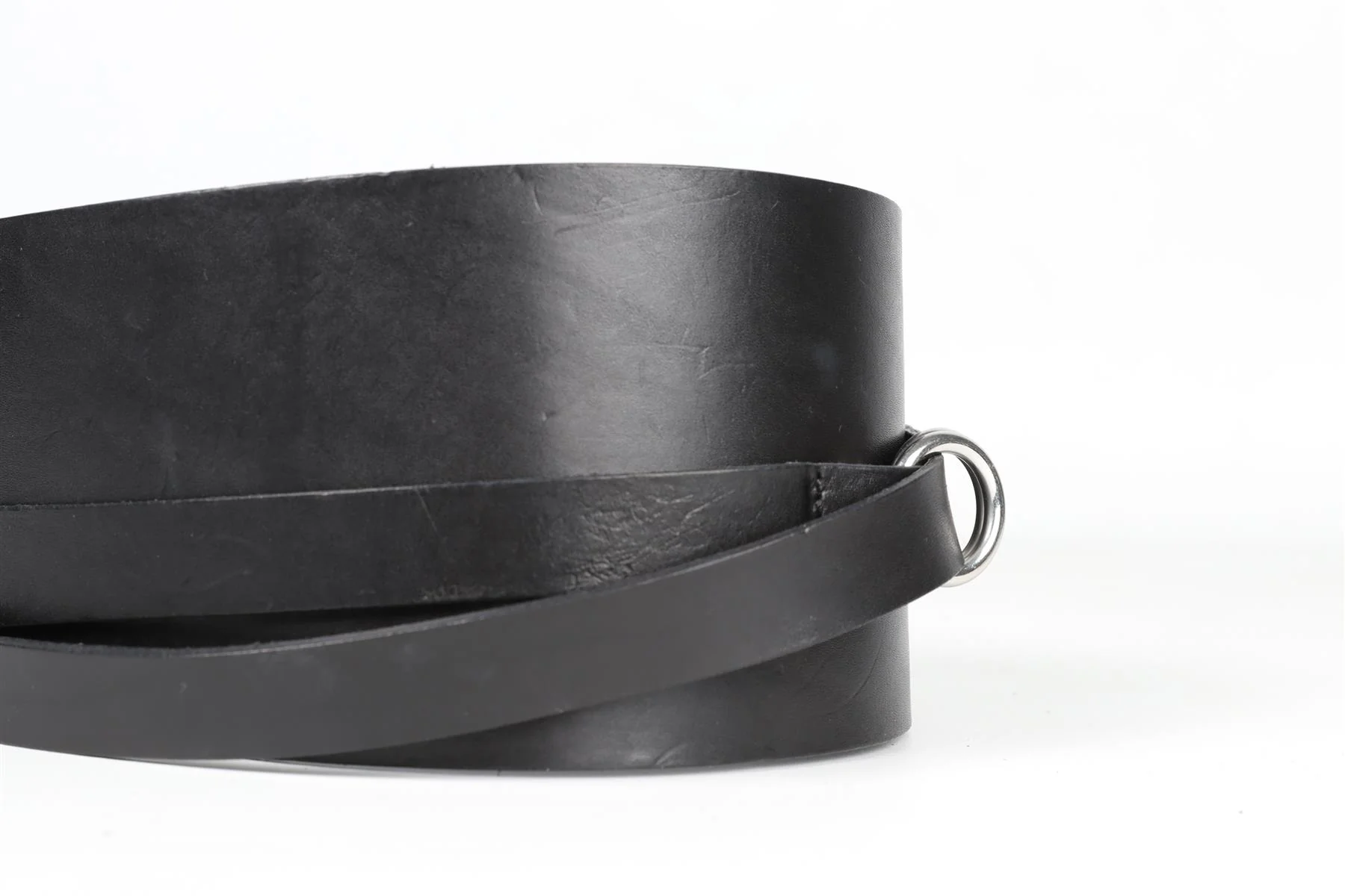 ISABEL MARANT BLACK LEATHER WAIST BELT 66 IN - Image 9