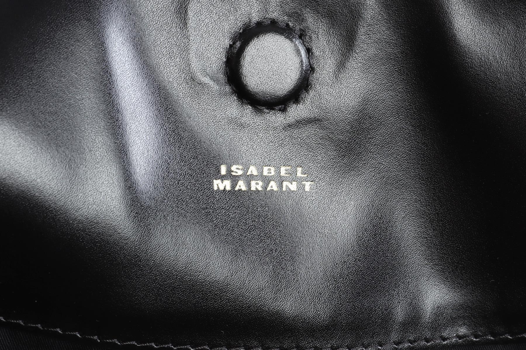 ISABEL MARANT BLACK OSKAN LEATHER SHOULDER BAG - Image 11