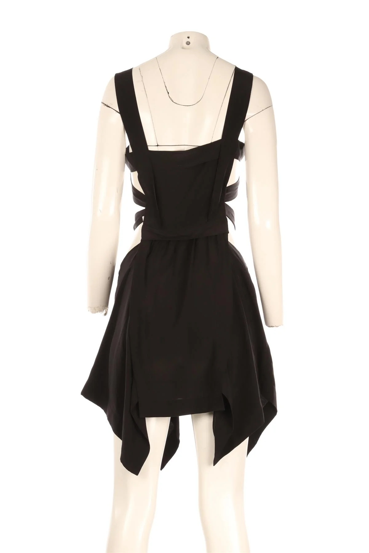 ISABEL MARANT BLACK SILK MINI DRESS FR 38 UK 10 - Image 4