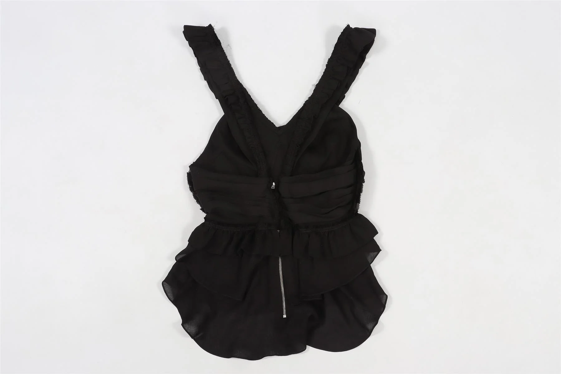 ISABEL MARANT BLACK SILK TOP FR 36 UK 8 - Image 4
