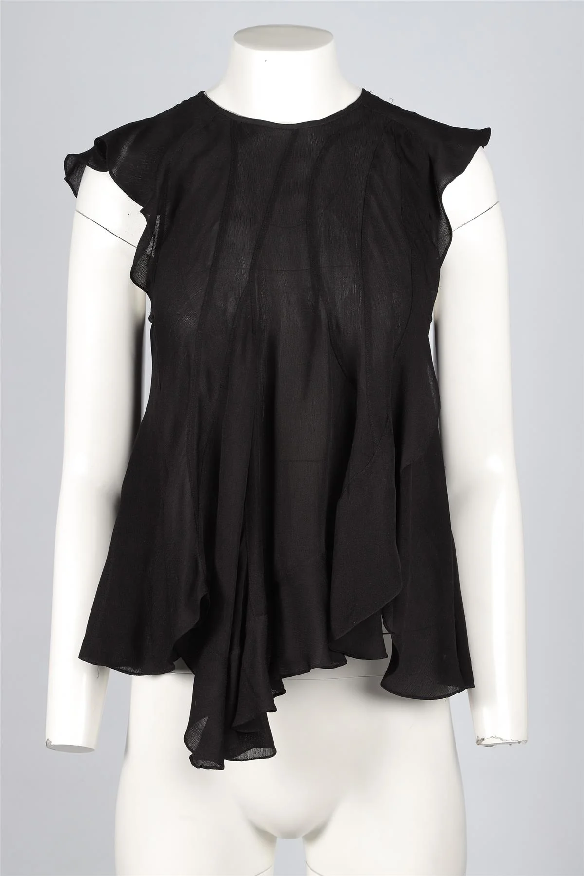 ISABEL MARANT BLACK SILK TOP FR 38 UK 10 - Image 2