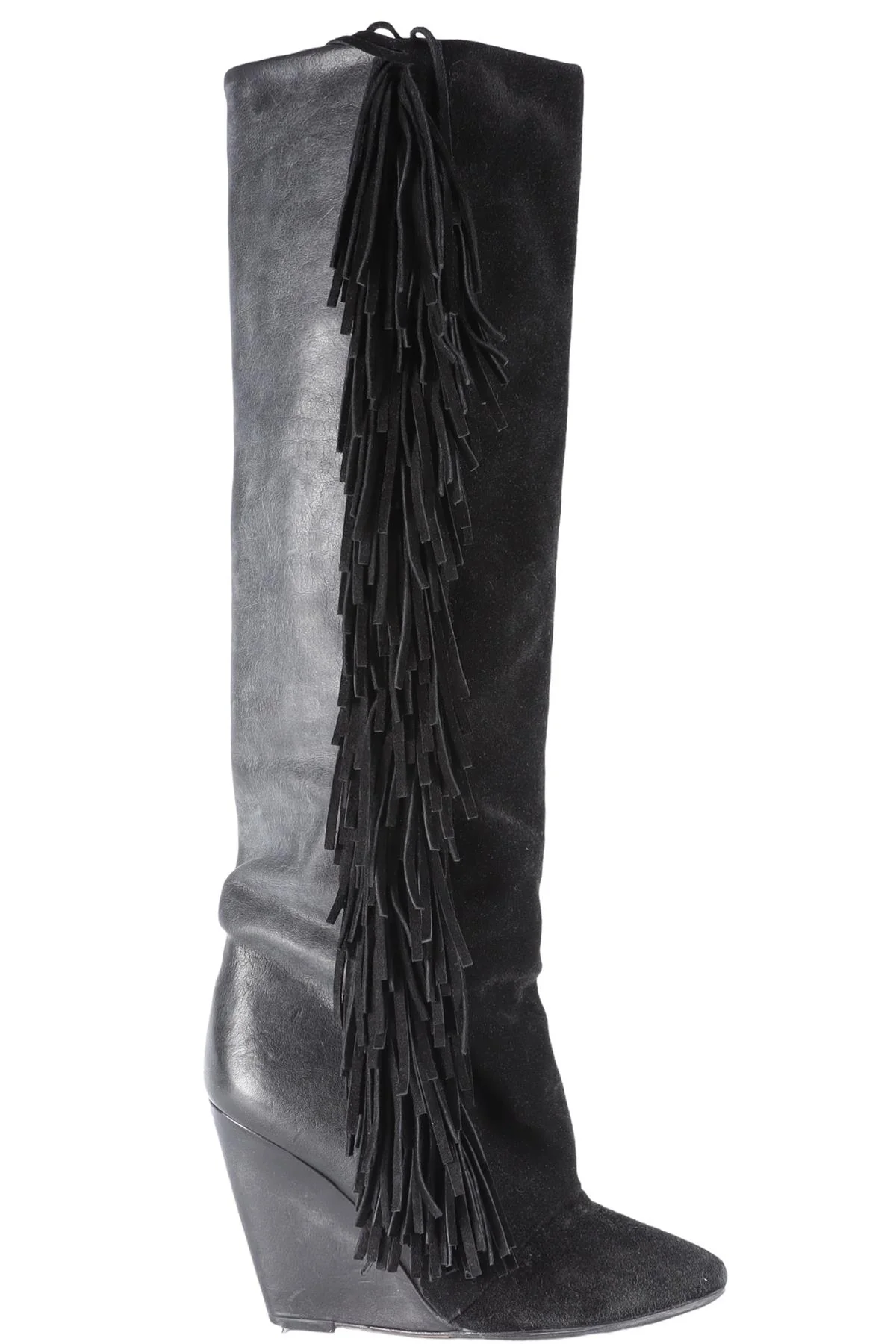 ISABEL MARANT BLACK SUEDE KNEE HIGH BOOTS EU 38 UK 5 US 8
