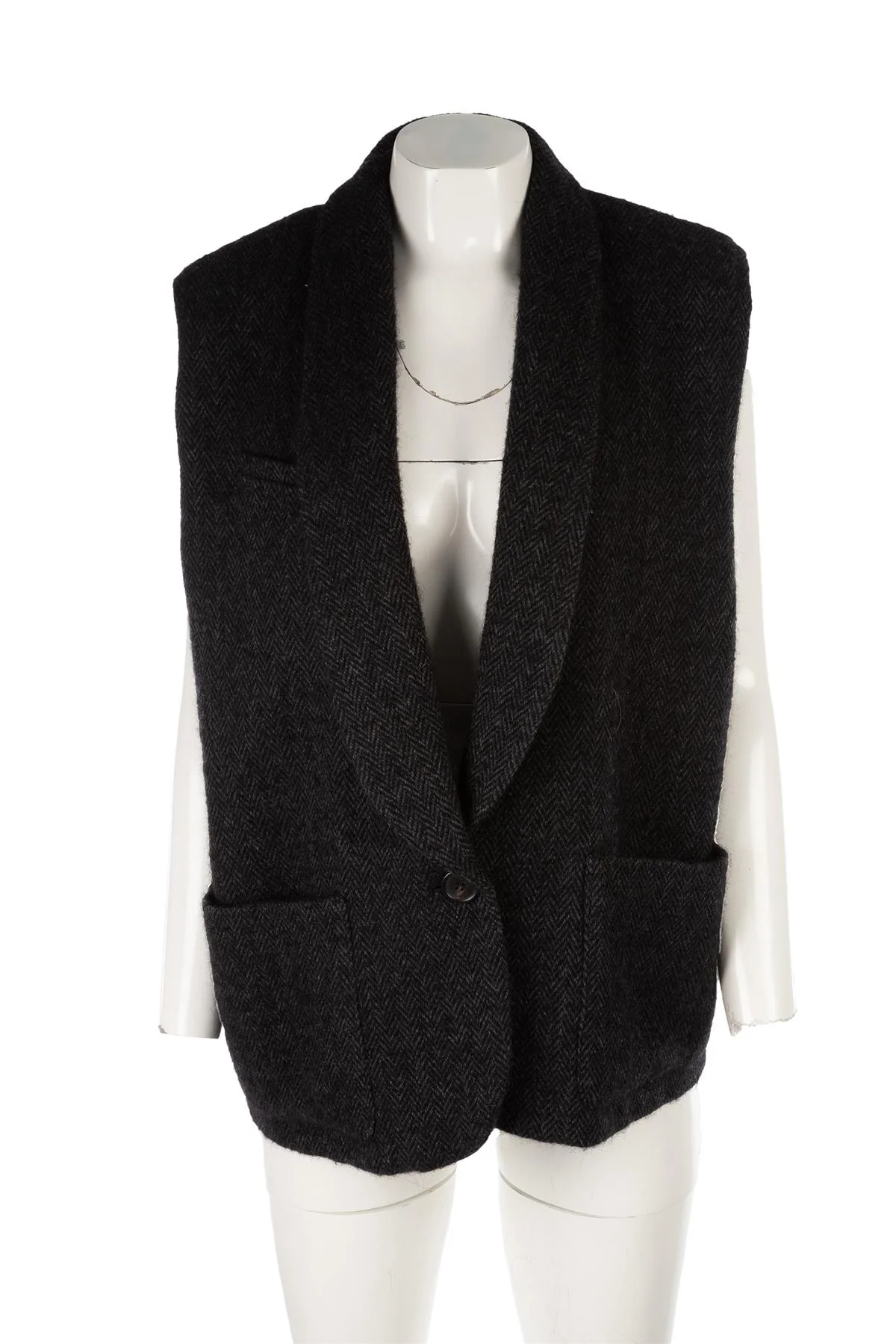 ISABEL MARANT BLACK WOOL GILET 0 UK 6 - Image 2