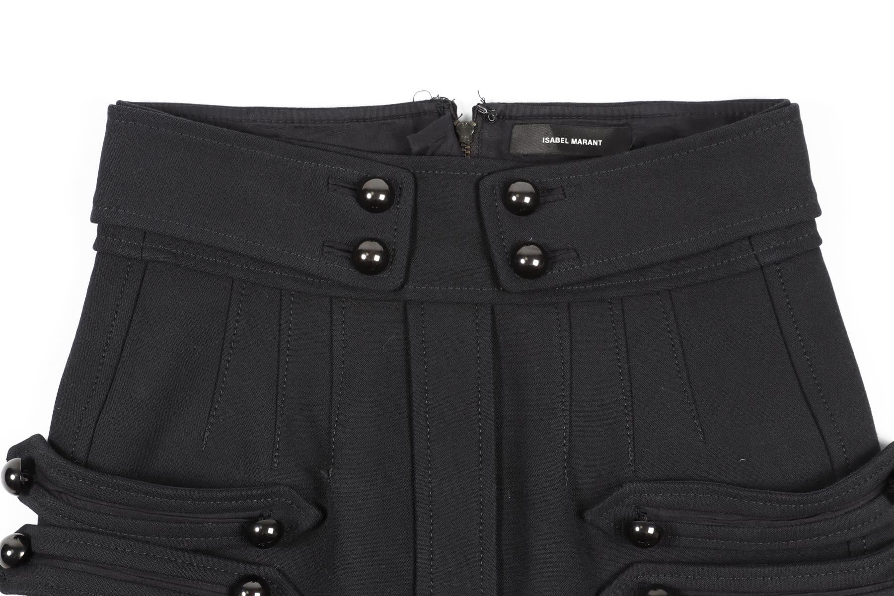 ISABEL MARANT BLACK WOOL SKIRT FR 36 UK 8 - Image 3