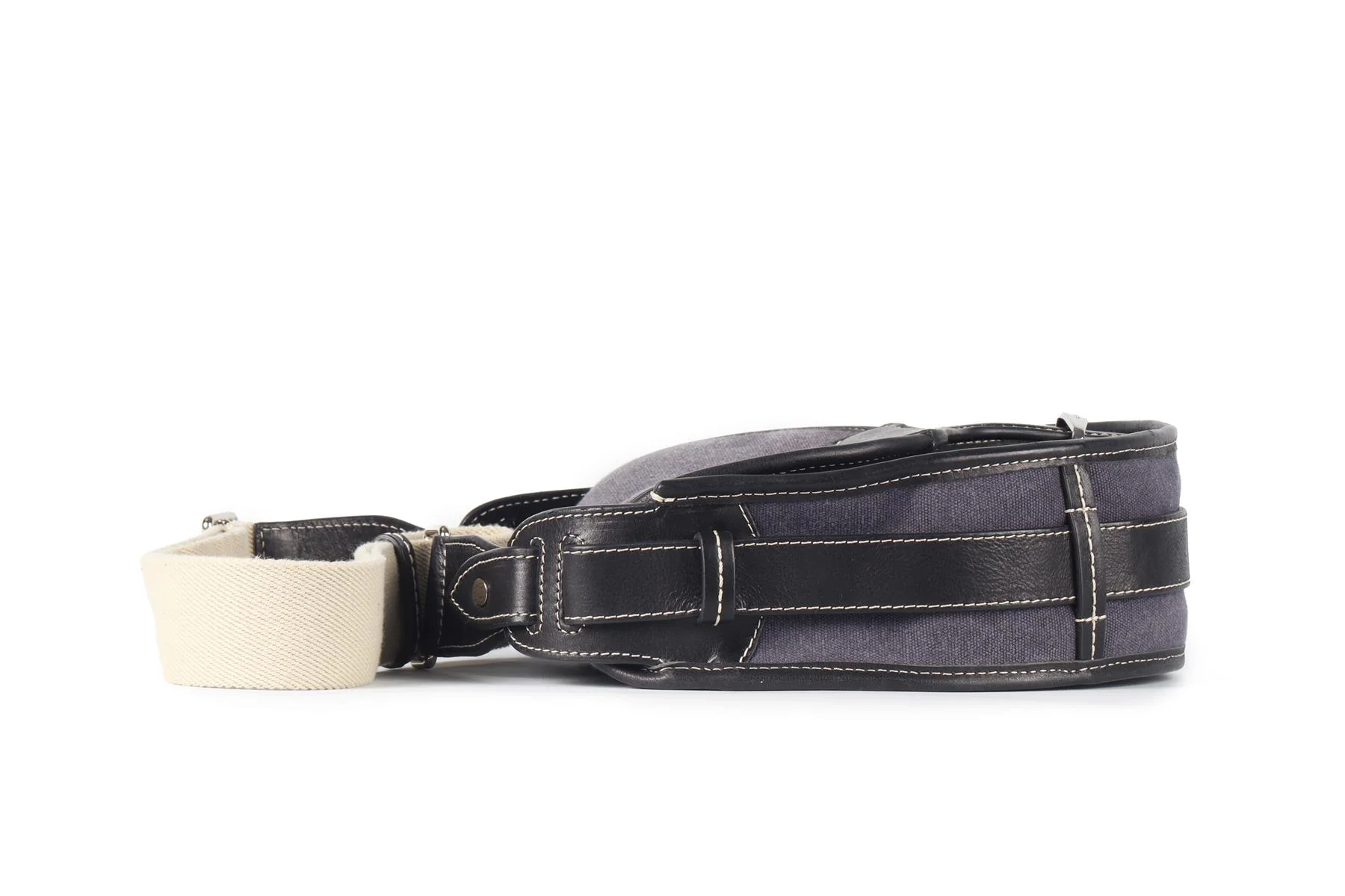 ISABEL MARANT BLUE BOTSY CANVAS AND LEATHER SHOULDER BAG - Image 4