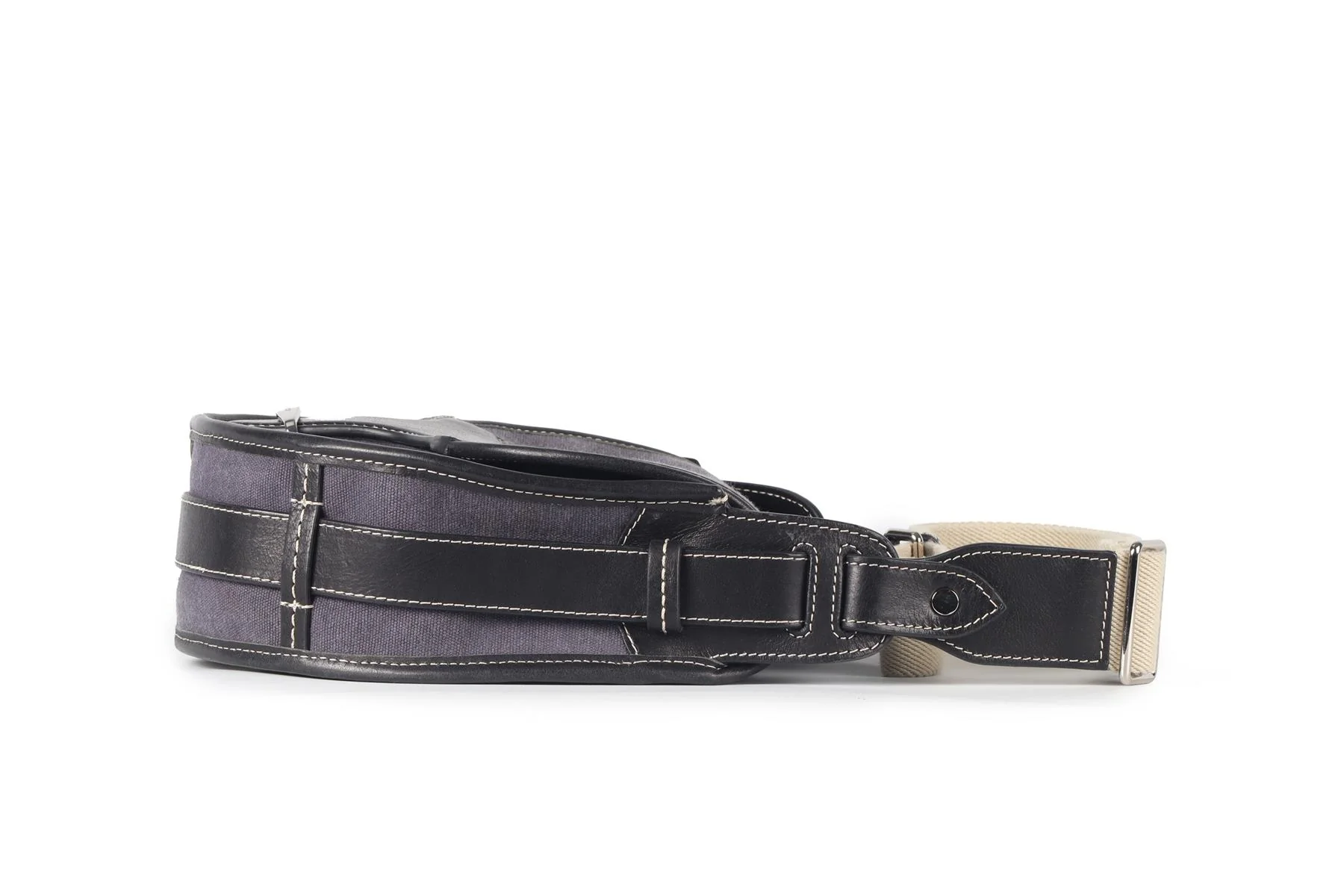 ISABEL MARANT BLUE BOTSY CANVAS AND LEATHER SHOULDER BAG - Image 5