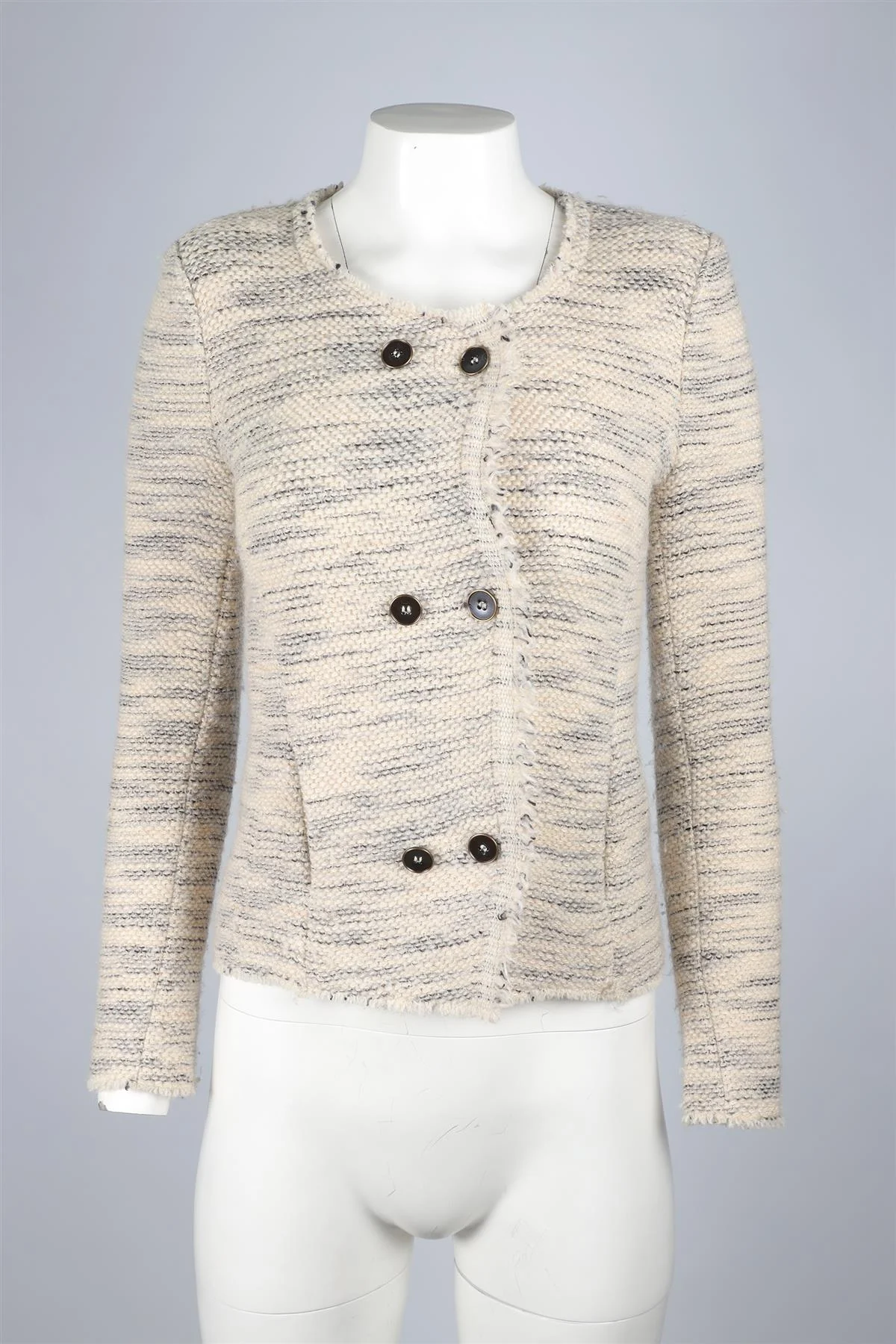ISABEL MARANT CREAM WOOL JACKET FR 36 UK 8 - Image 2