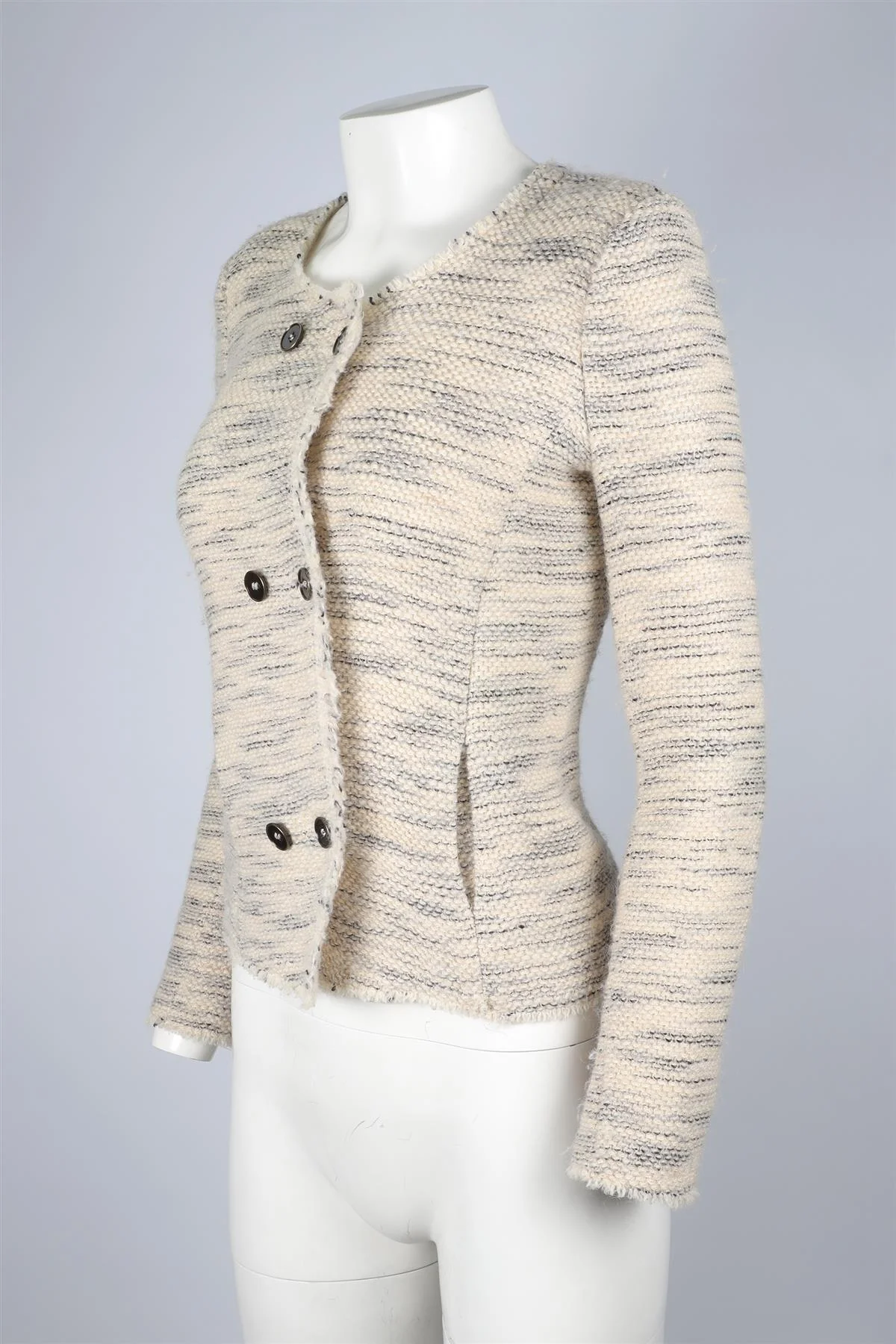 ISABEL MARANT CREAM WOOL JACKET FR 36 UK 8 - Image 3
