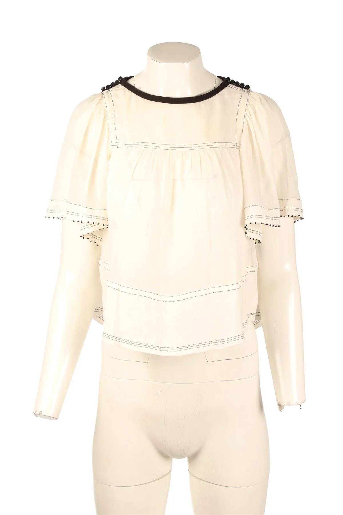 ISABEL MARANT ECRU COTTON TOP FR 34 UK 6 - Image 2