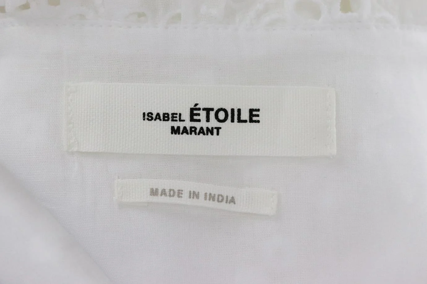 ISABEL MARANT ÉTOILE ASYMMETRIC BRODERIE ANGLAISE COTTON DRESS FR 38 UK 10 - Image 5