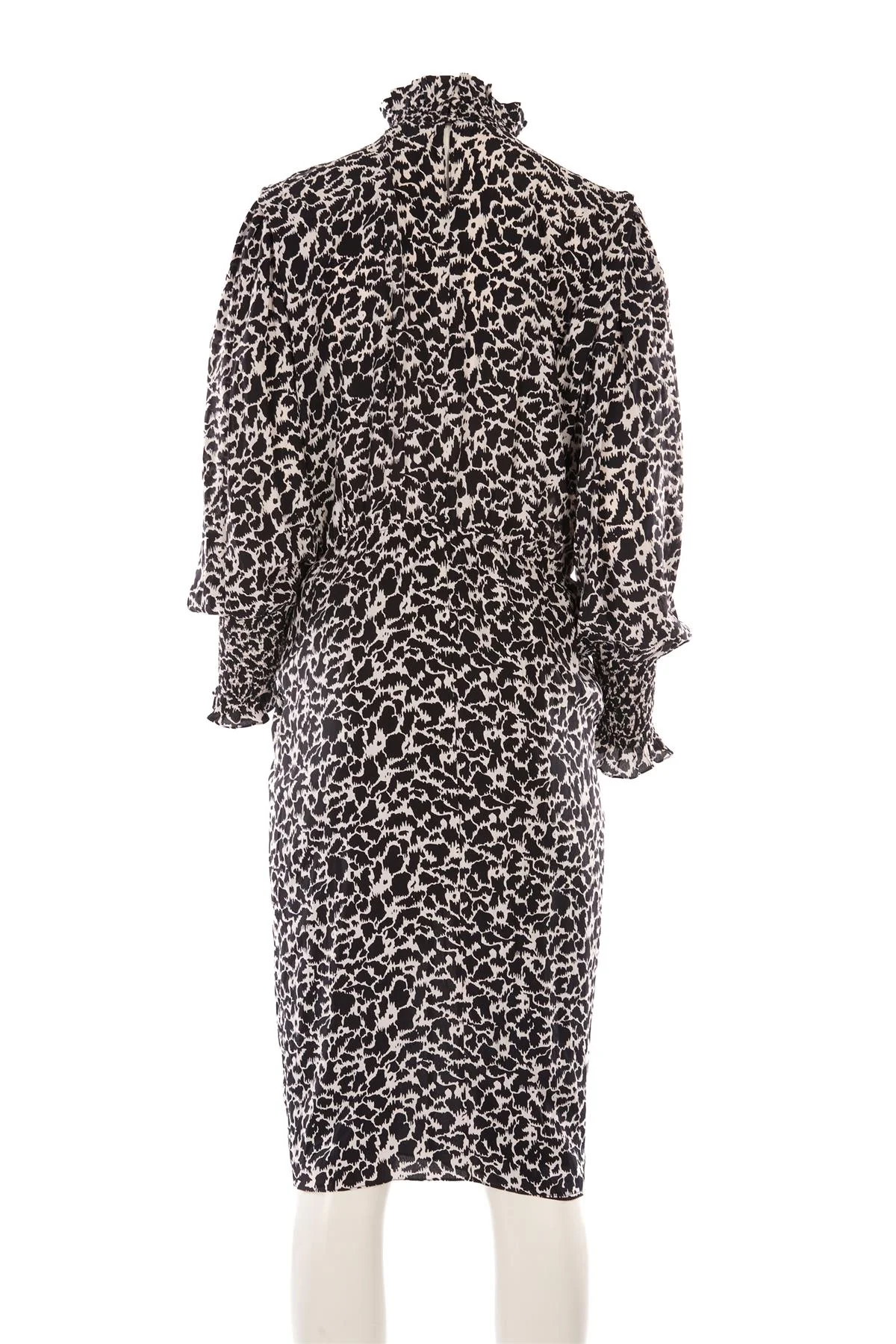 ISABEL MARANT ÉTOILE BLACK CREPE MIDI DRESS FR 40 - Image 4